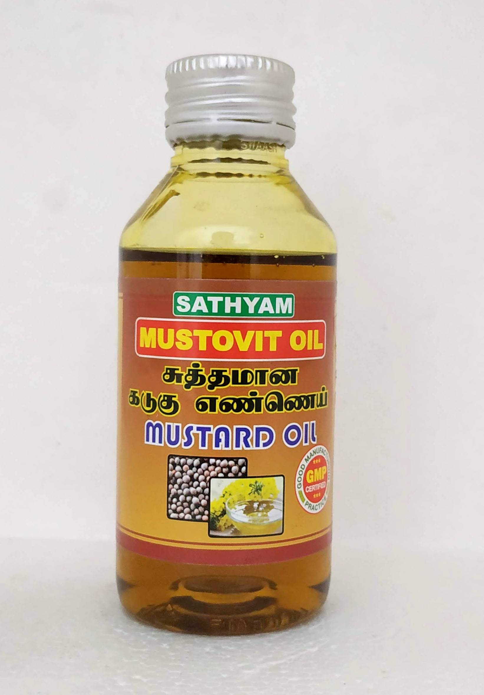 Mustovit mustard oil 100ml -  Sathyam Herbals - Medizzo.com