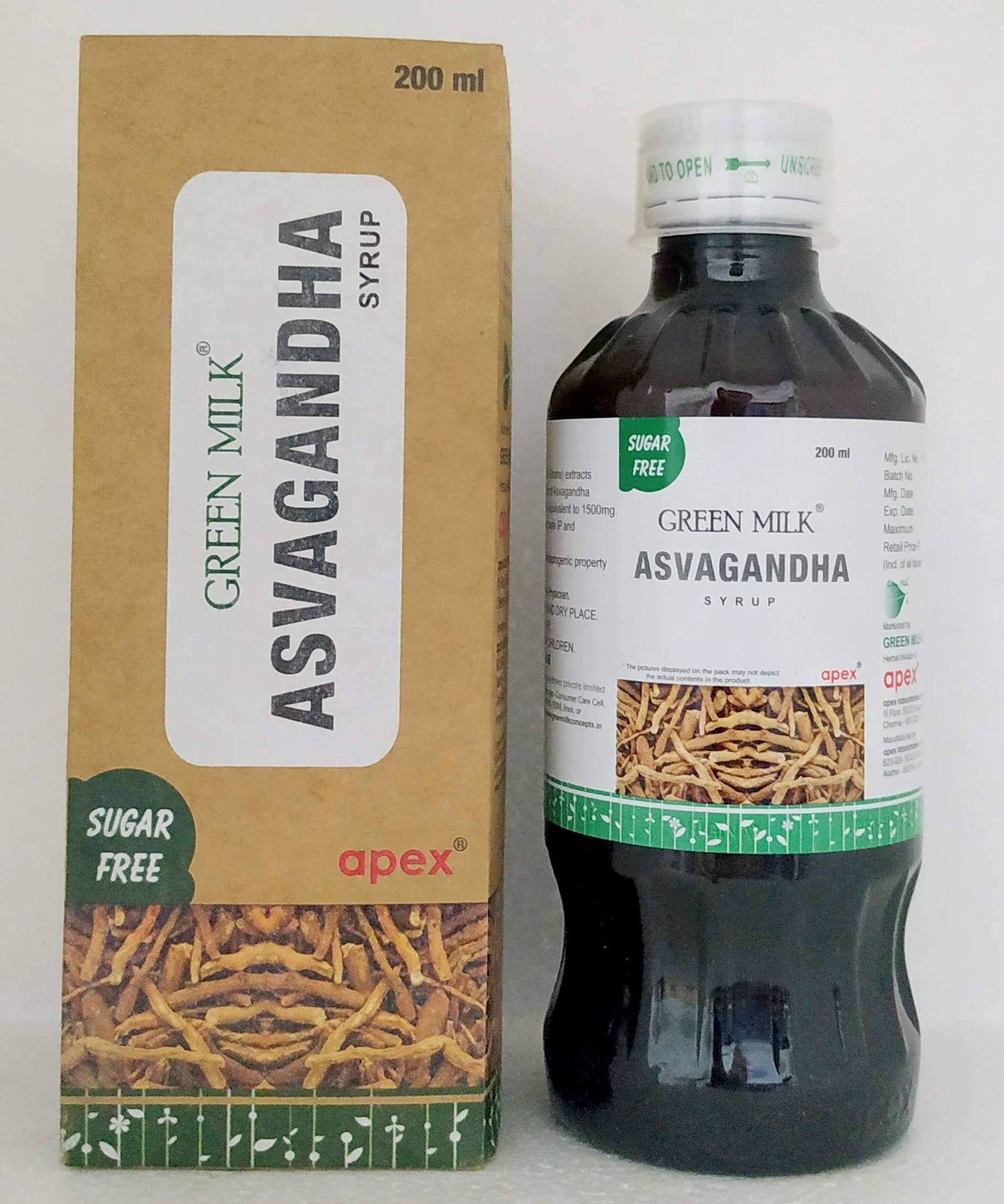 Ashwagandha Syrup 200ml -  Apex Ayurveda - Medizzo.com