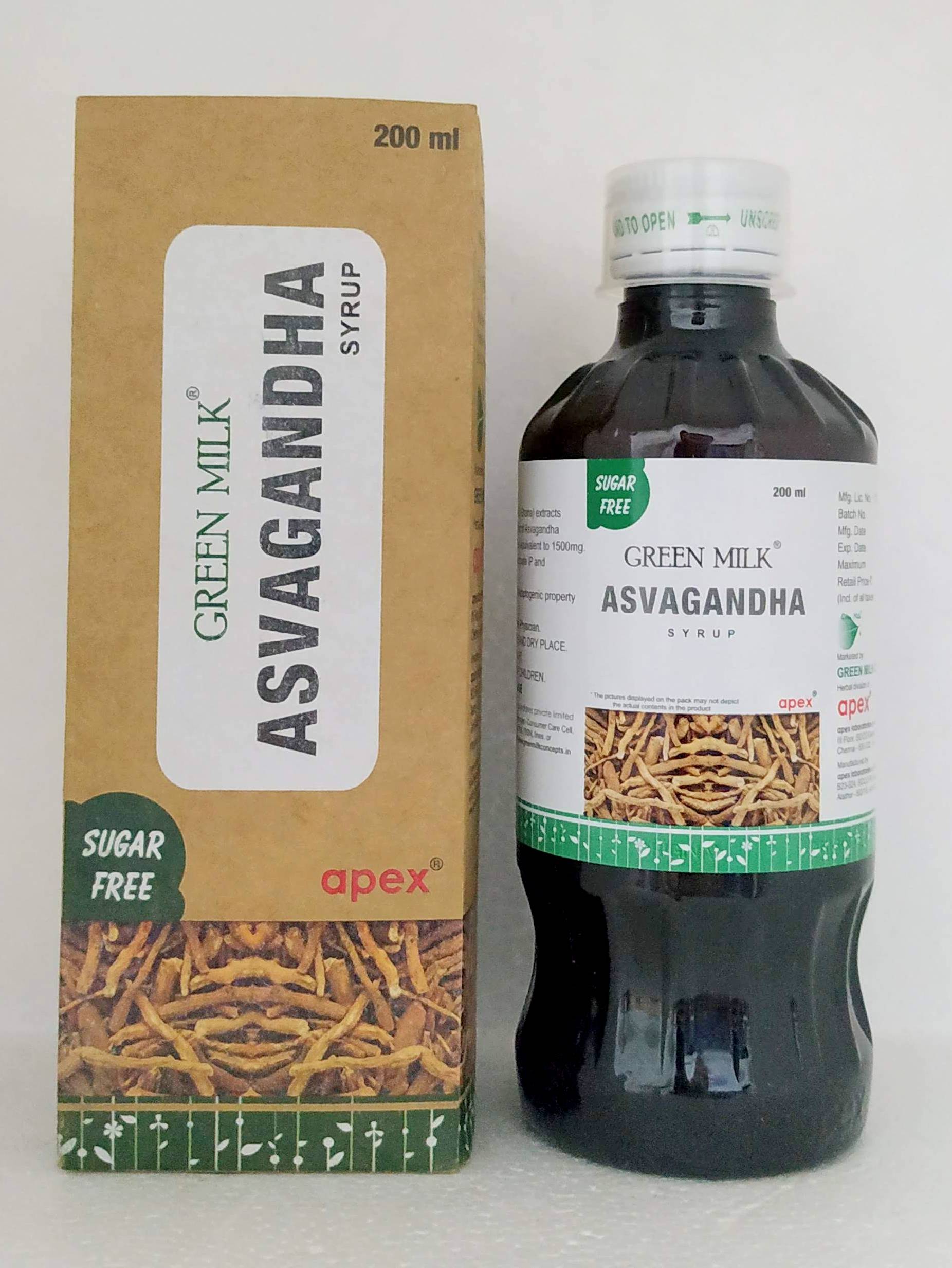 Ashwagandha Syrup 200ml -  Apex Ayurveda - Medizzo.com
