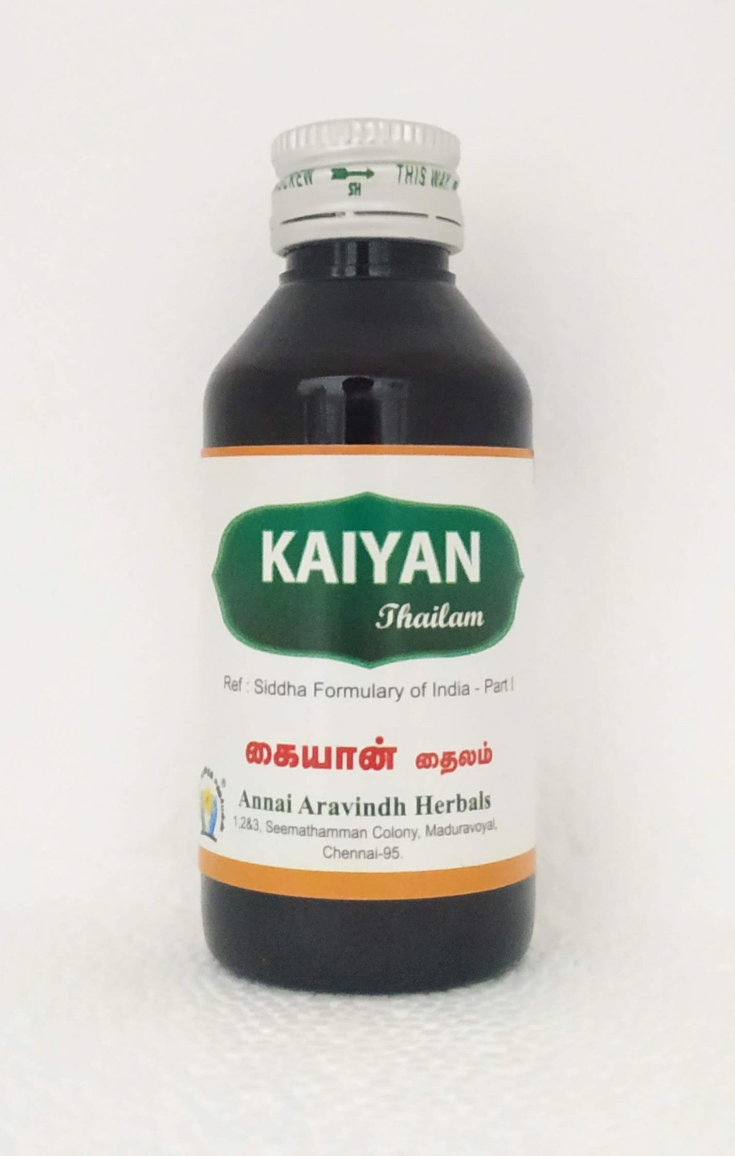 Kaiyan thailam 100ml -  Annai Aravindh - Medizzo.com