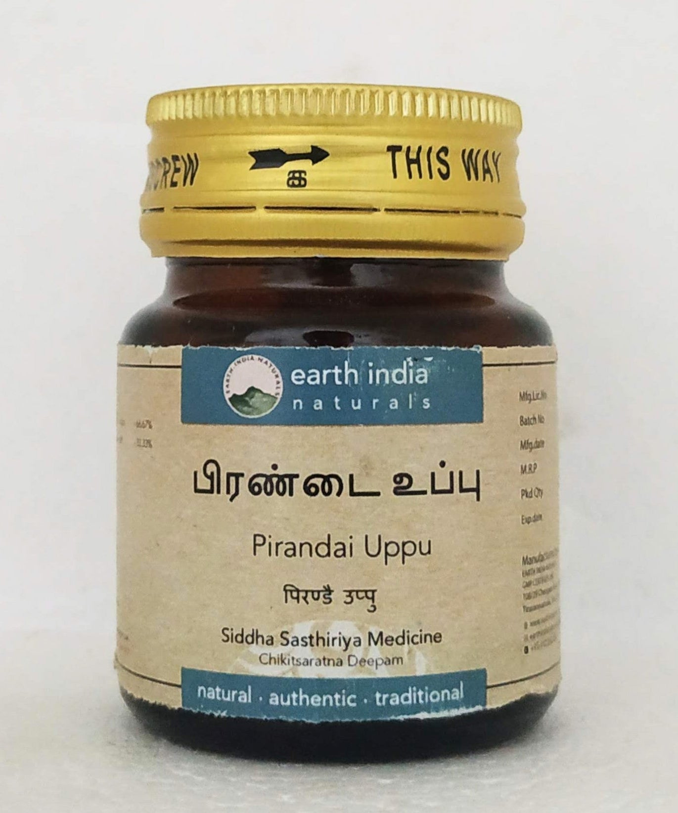 Pirandai uppu 10gm -  Earth India - Medizzo.com
