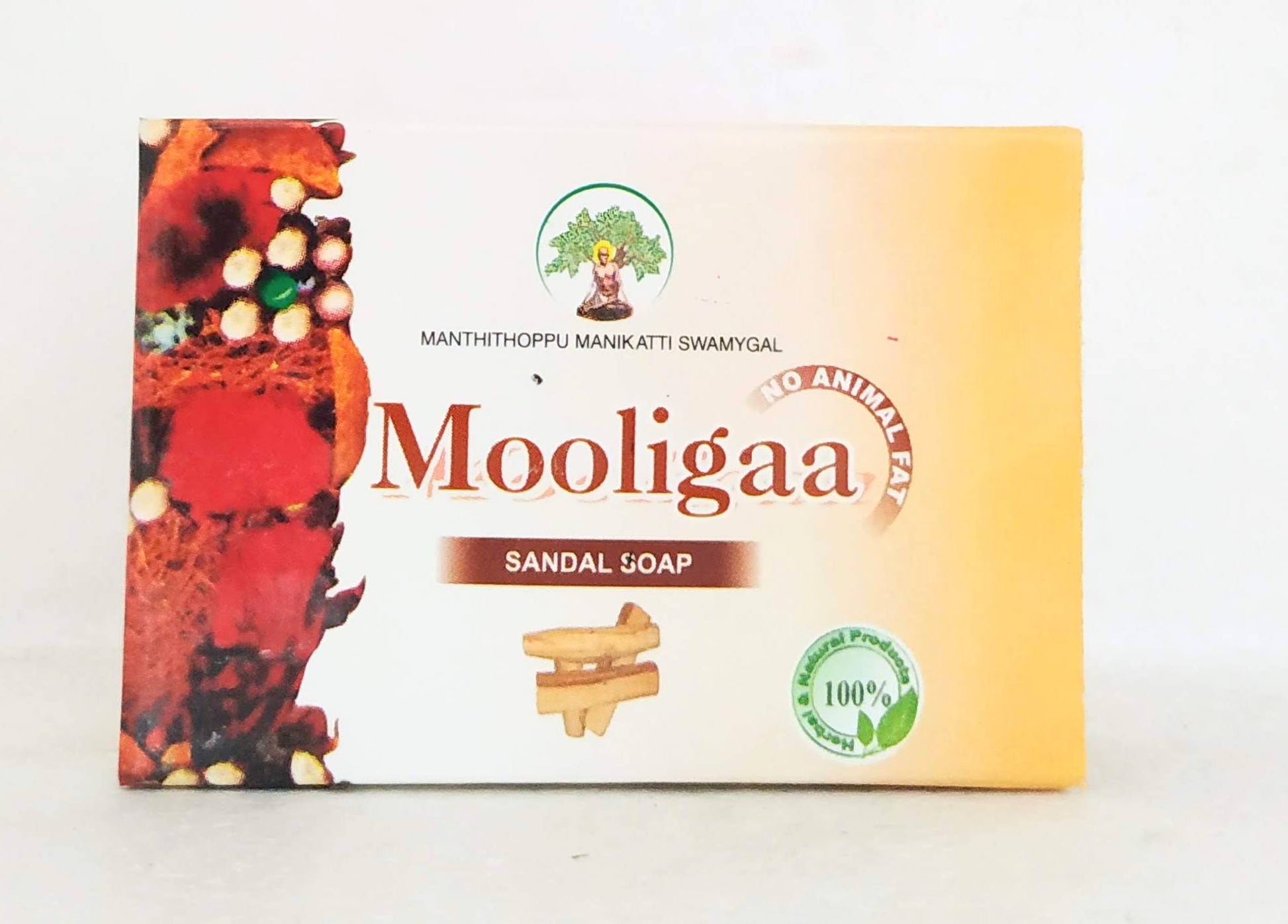 Mooliga sandal soap 100gm -  Manthithoppu - Medizzo.com