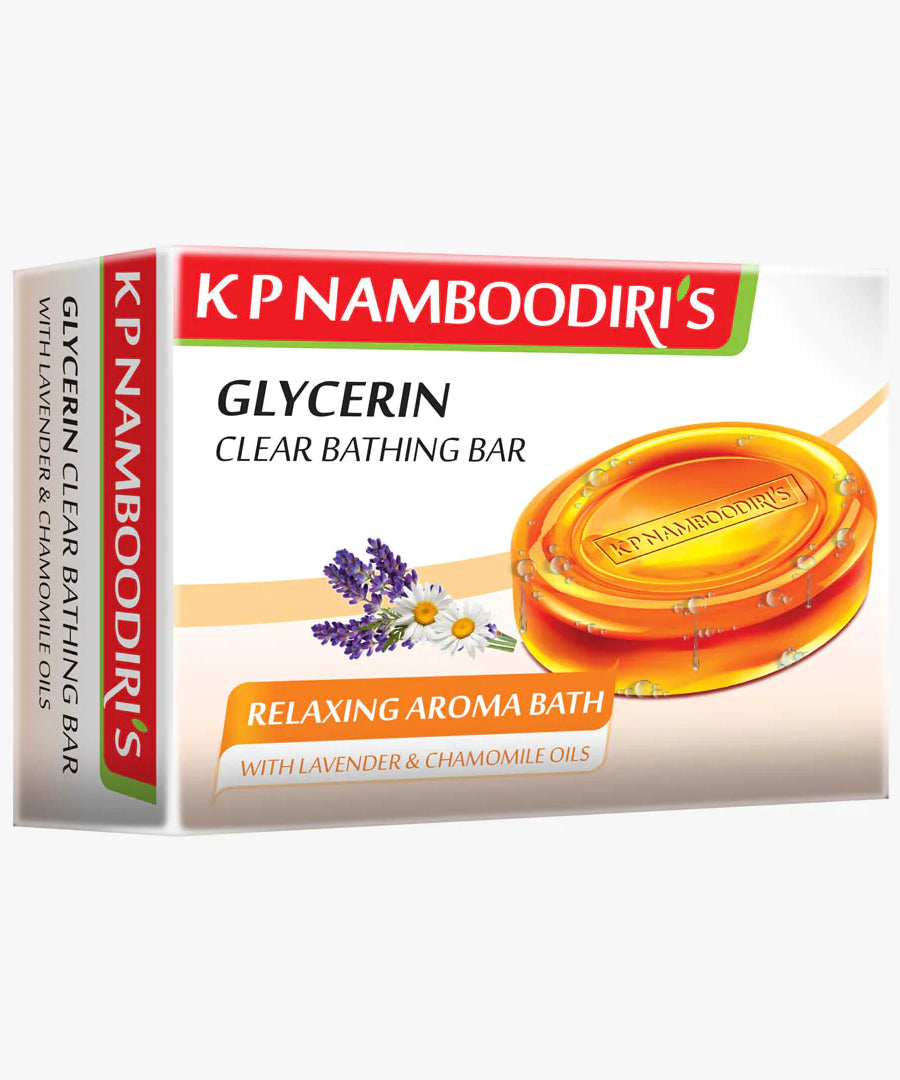 KPN Glycerin Clear Bathing Bar 75gm - With Lavendar and Chamomile Oils -  KP Namboodiri - Medizzo.com