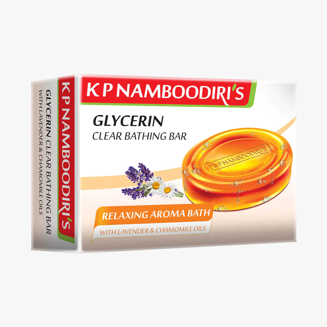 KPN Glycerin Clear Bathing Bar 75gm - With Lavendar and Chamomile Oils -  KP Namboodiri - Medizzo.com