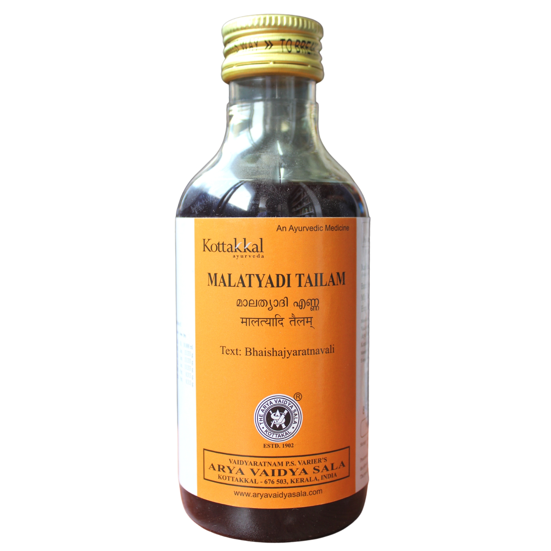 Kottakkal Malatyadi Thailam 200ml -  Kottakkal - Medizzo.com