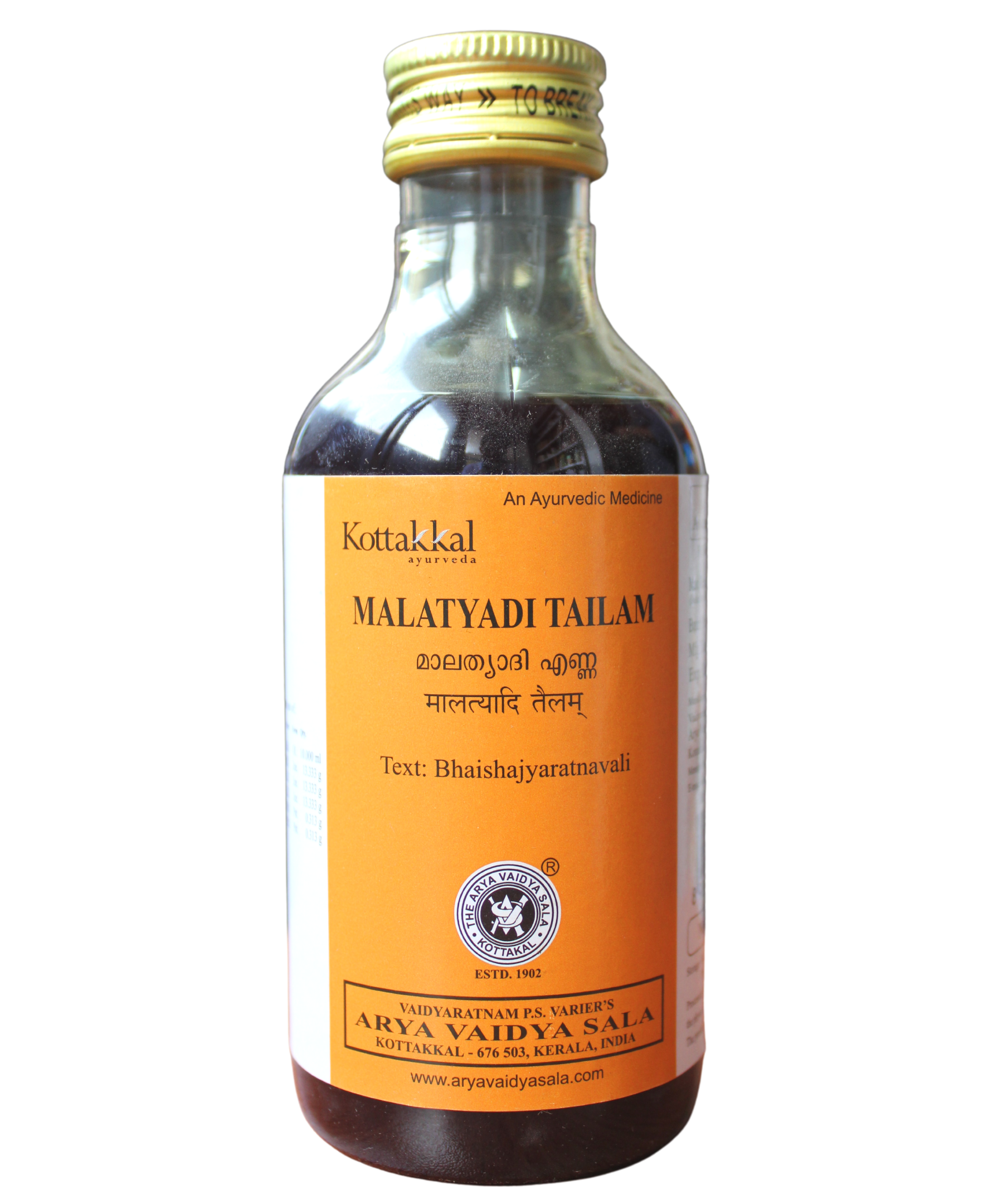 Kottakkal Malatyadi Thailam 200ml -  Kottakkal - Medizzo.com