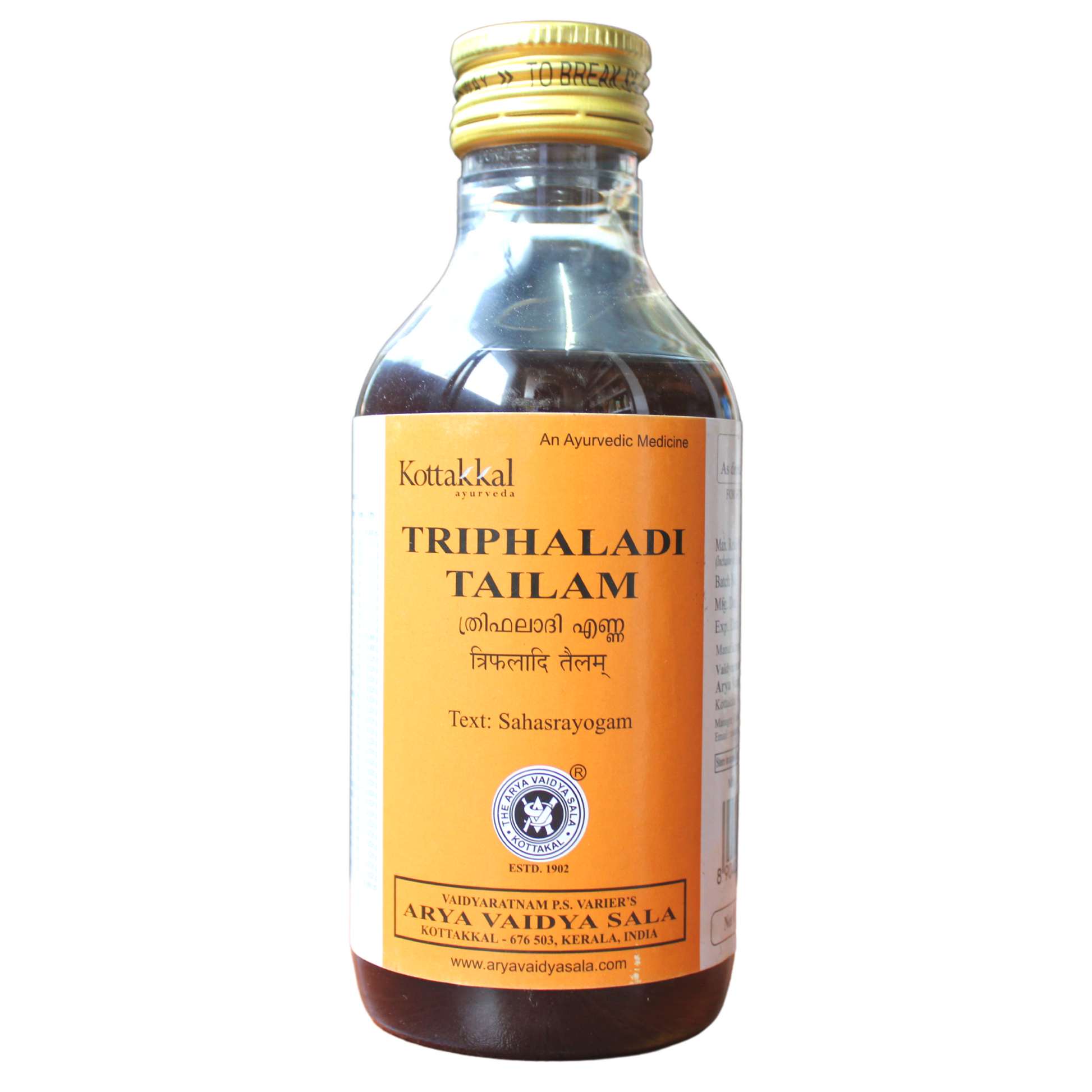 Kottakkal Triphaladi Thailam 200ml -  Kottakkal - Medizzo.com