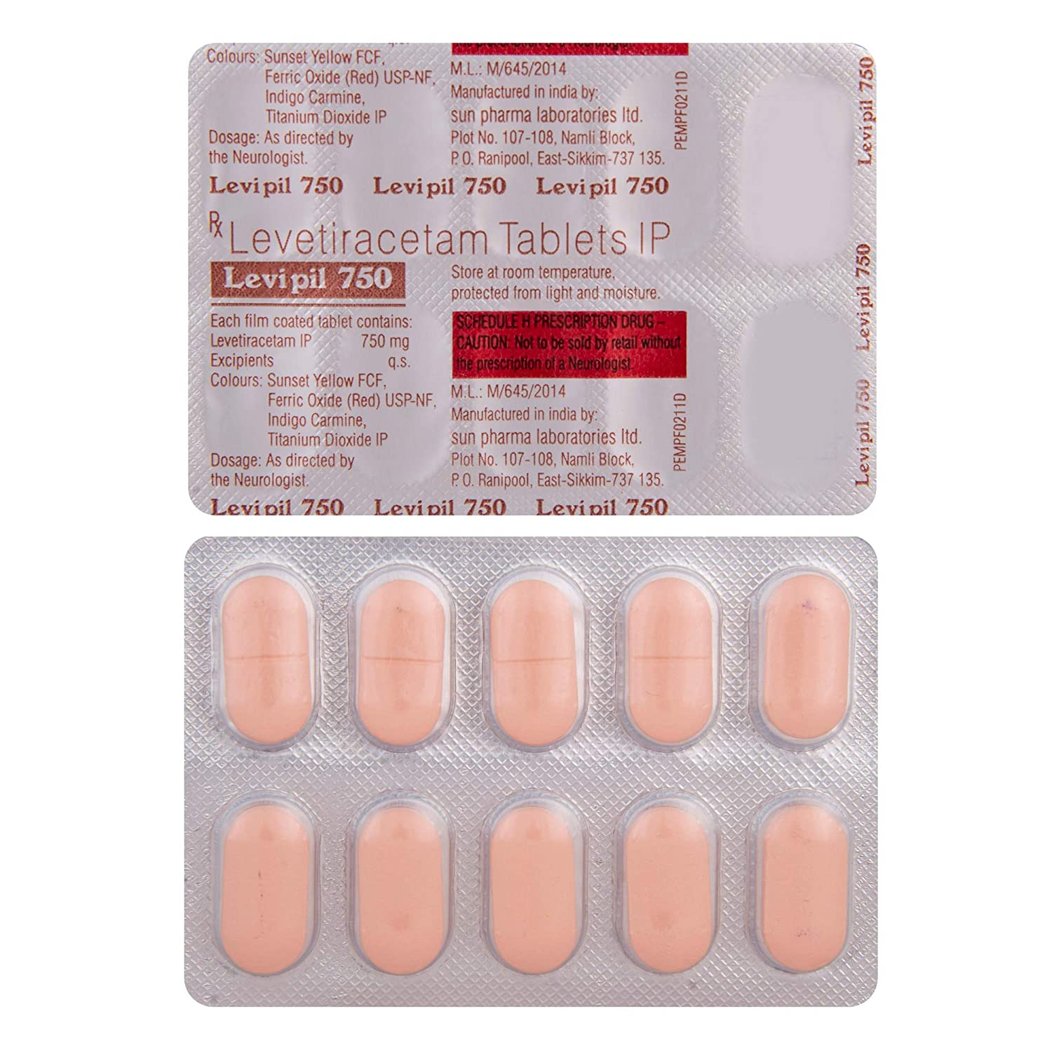 Levipil 750 - 10Tablets -  Sun Pharma - Medizzo.com