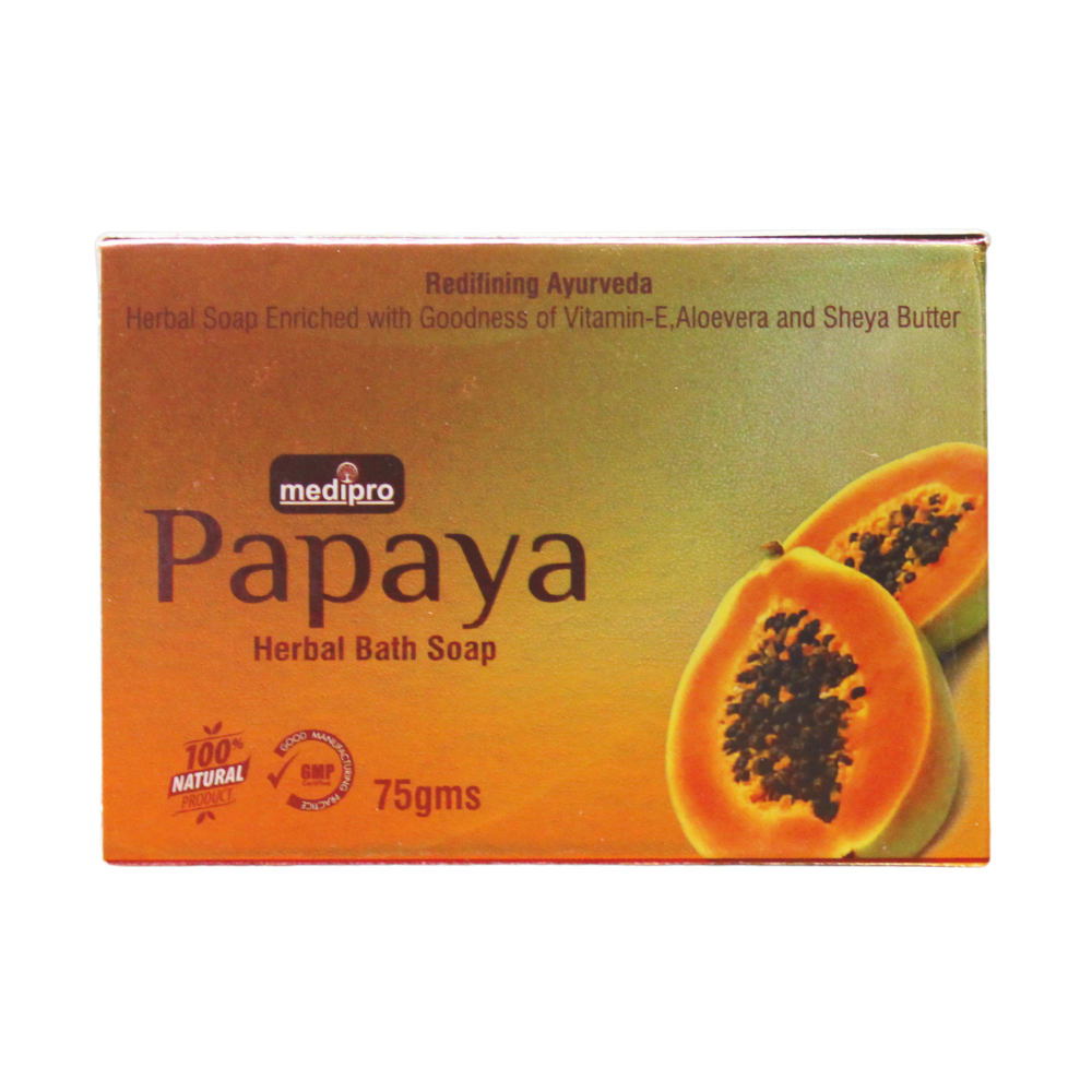 Medipro Papaya Herbal Soap 75gm -  Medipro - Medizzo.com