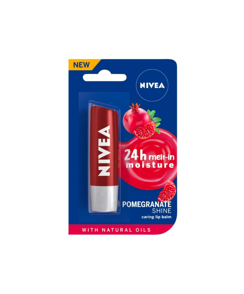 Nivea Lip Balm  Pomegranate Shine - 4.8gm