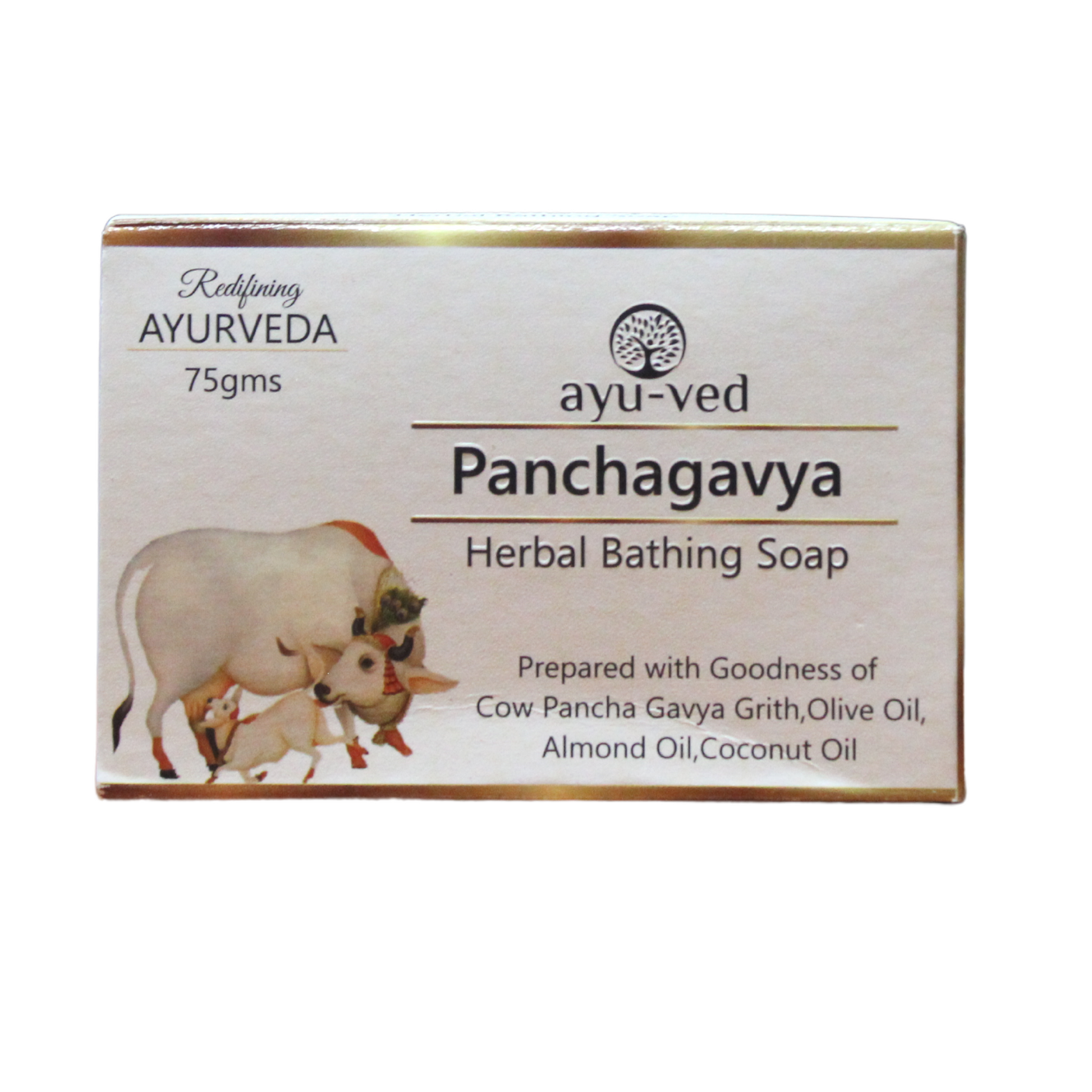 Panchagavya Herbal Bathing Soap 75gm -  Ayuved - Medizzo.com