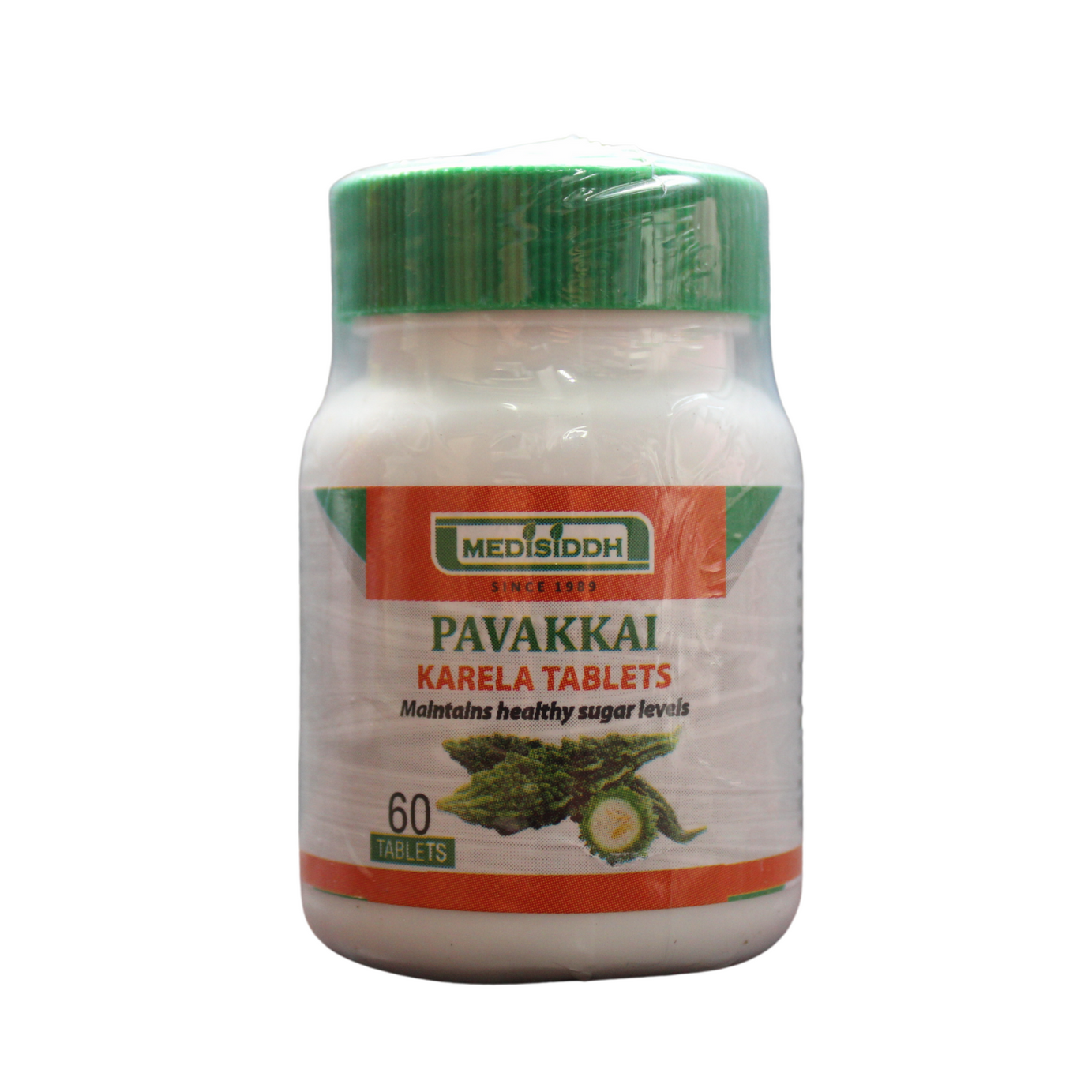 Pavakkai ( Karela ) Tablets - 60 Tablets -  Medisiddh - Medizzo.com