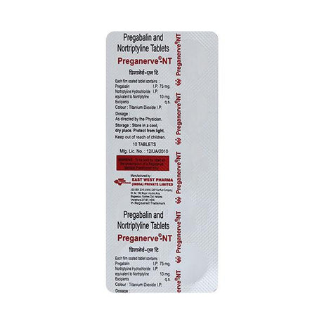 Preganerve NT Tablets - 10Tablets -  East West Pharma - Medizzo.com