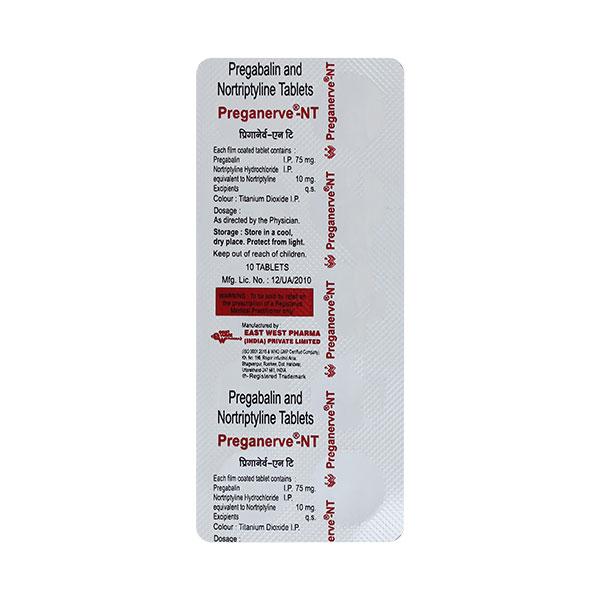 Preganerve NT Tablets - 10Tablets -  East West Pharma - Medizzo.com