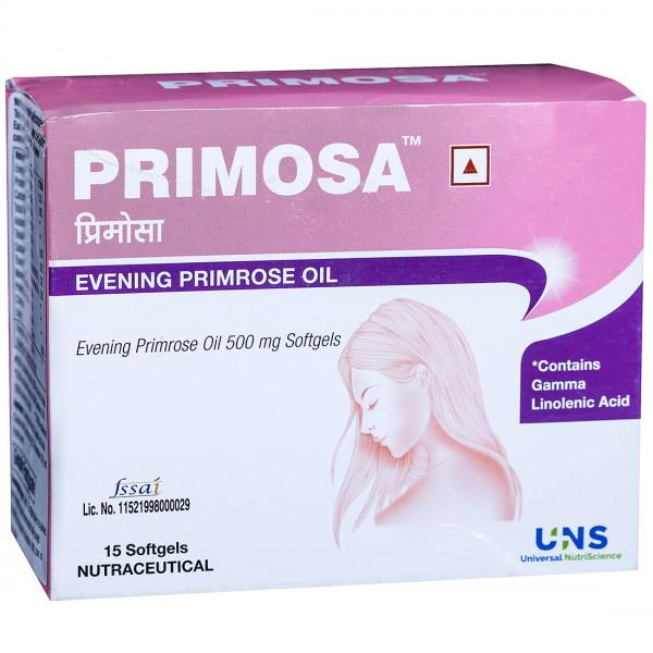 Primosa 500mg Softgel Capsules - 15Capsules -  UNS - Medizzo.com