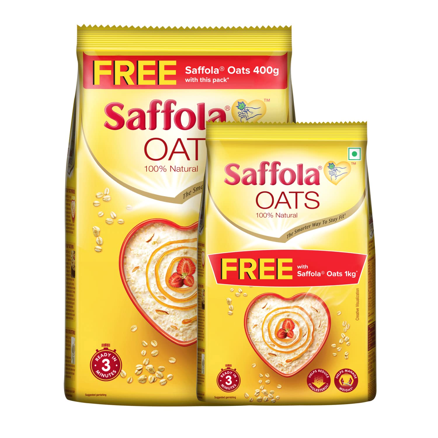 Saffola Oats 1Kg + 400gm Pack Free -  Saffola - Medizzo.com