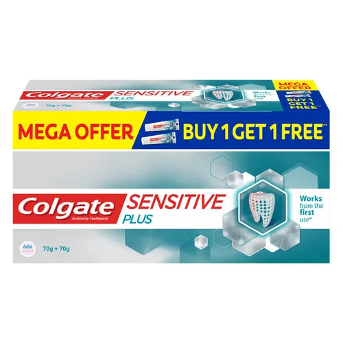 Colgate Sensitive Plus Toothpaste Mega Offer Pack 70gm + 70gm free -  Colgate - Medizzo.com