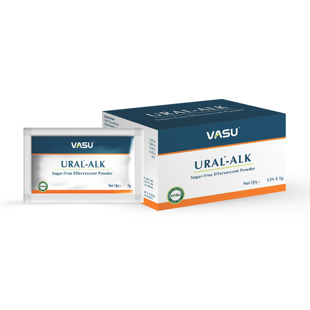 Ural-ALK Sugarfree Effervescent Powder 5gm Pouch -  Vasu herbals - Medizzo.com