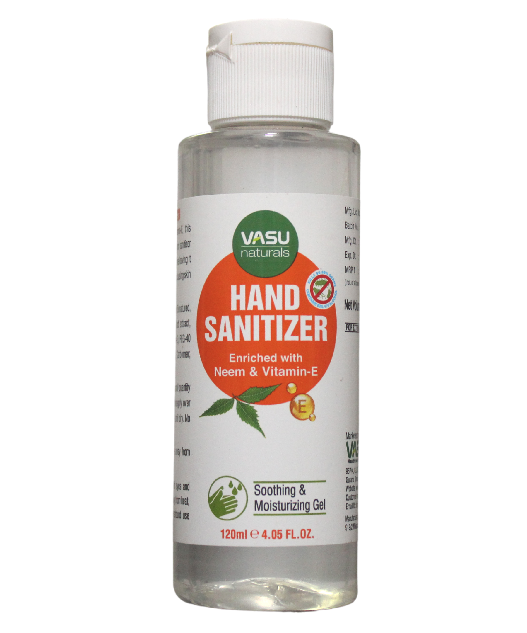 Vasu Hand Sanitizer 120ml -  Vasu herbals - Medizzo.com