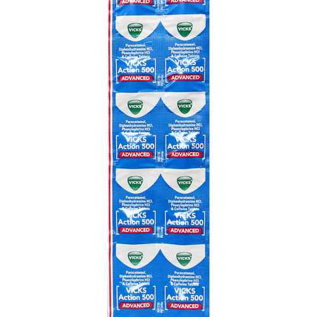 Vicks Action 500 Advanced - 10 Tablets -  Vicks - Medizzo.com