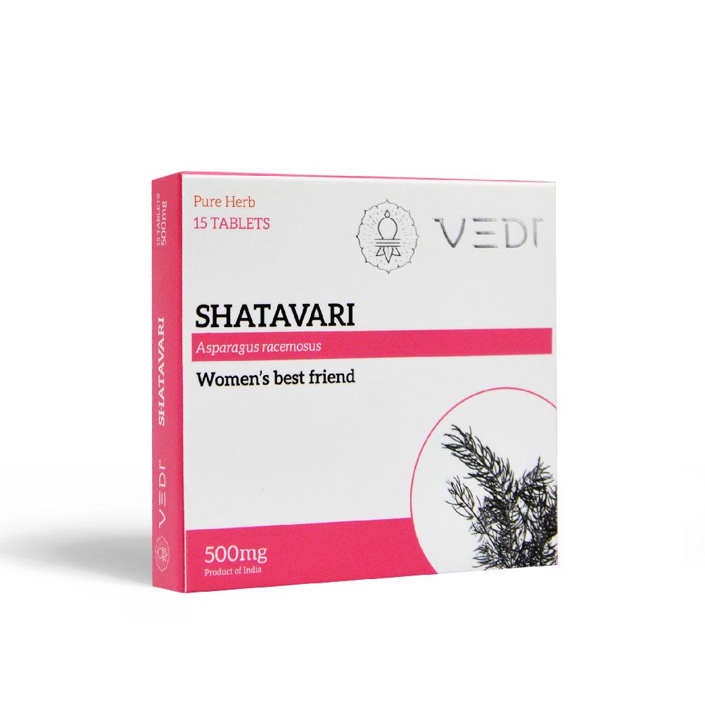 Shatavari Tablets - 15Tablets -  Vedi Herbals - Medizzo.com